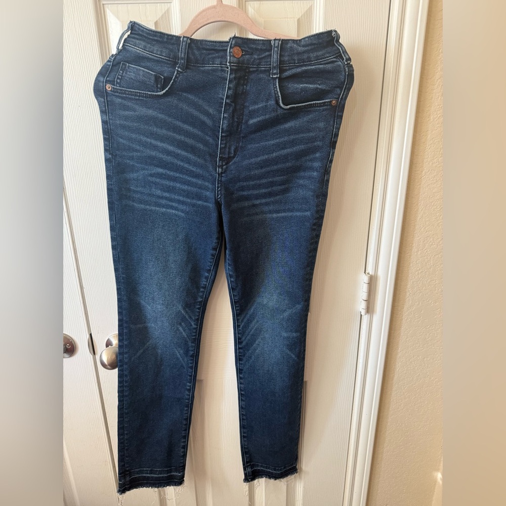 Pilcro Anthropologie High rise Cigarette Jeans Women’s 28 dark Wash Denim